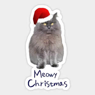 Meowy Christmas Kitty Sticker